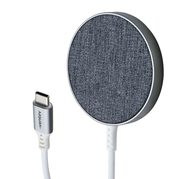 Ventev 15W Wireless Magnetic Charger XL w/ 10 Foot USB-C Cable - White