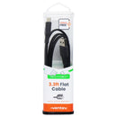 Ventev 3.3-Foot USB-A to USB-C Tangle Free Flat Cable - Black