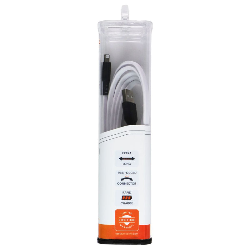 Ventev (6-Foot) USB-A to 8-Pin Charge and Sync Flat Cable for Apple - White