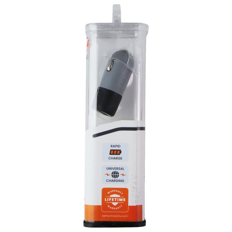 Ventev (12W) Single Port USB-A Rapid Charge Car Charger - Gray/Black
