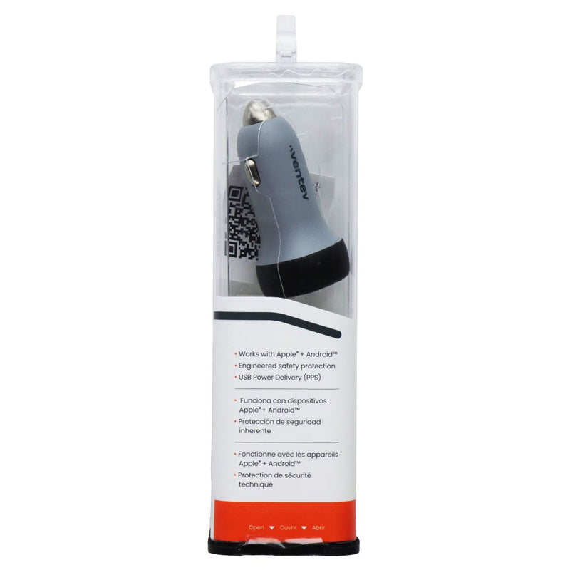 Ventev 30W Fast Charging USB-C Car Charger - Dark Gray