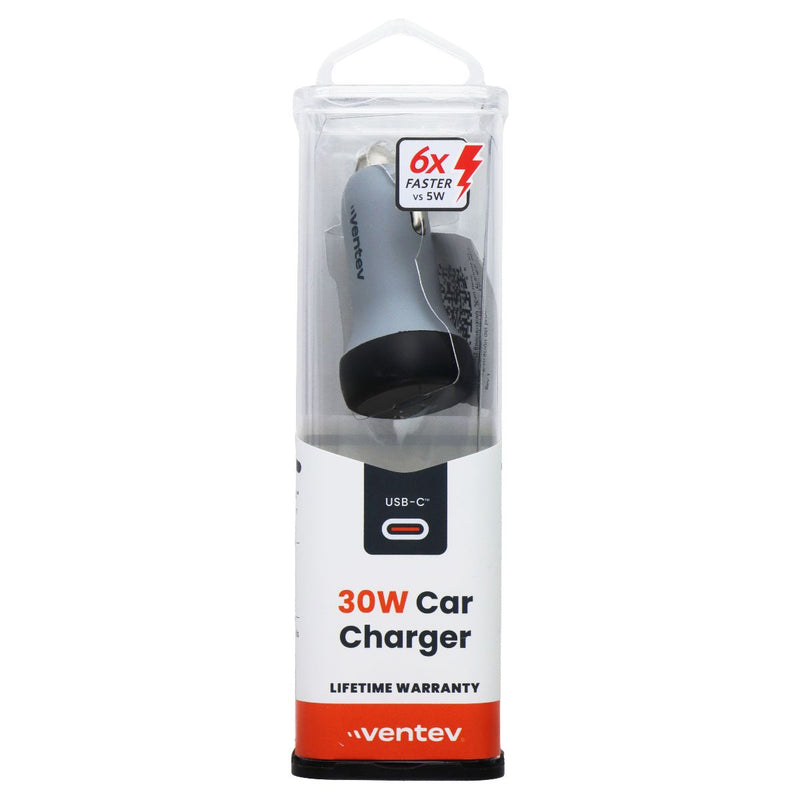 Ventev 30W Fast Charging USB-C Car Charger - Dark Gray