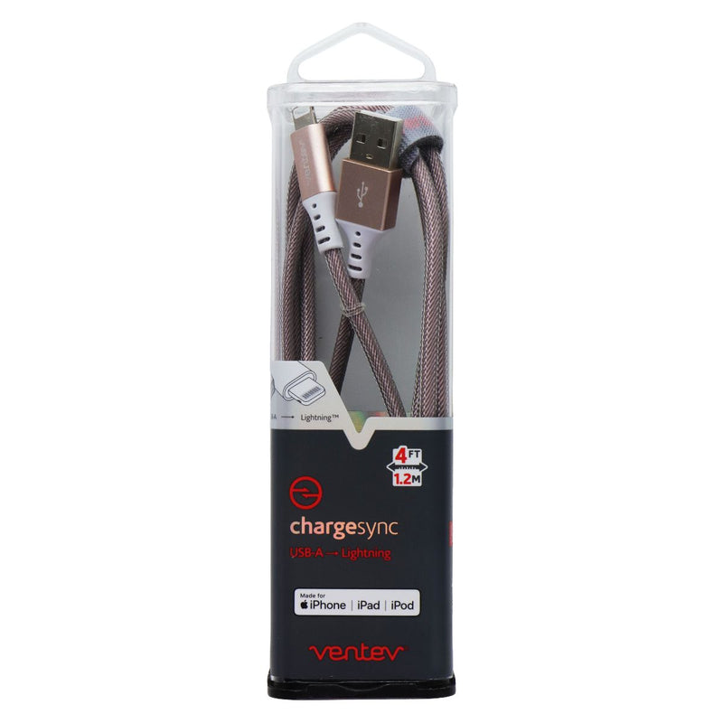 Ventev ( 554609) 4Ft Charge/Sync Alloy Cable for iPhones - Pink Rose