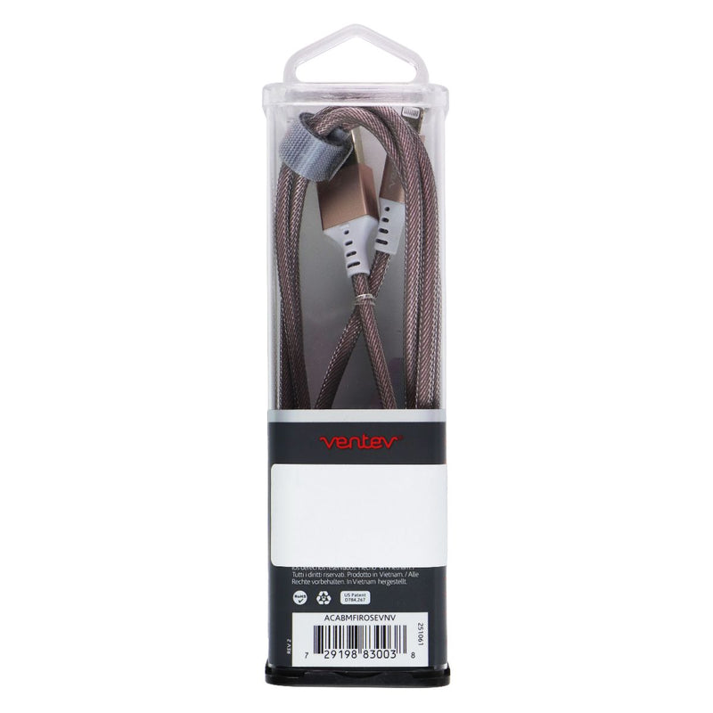 Ventev ( 554609) 4Ft Charge/Sync Alloy Cable for iPhones - Pink Rose