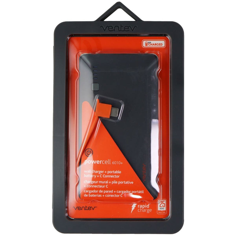 Ventev Powercell (6010+) Portable Charger External Battery Pack with USB-C Cable