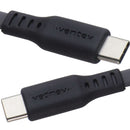 Ventev (6 Foot) USB-C to USB-C Flat Charge and Sync Cable - Gray