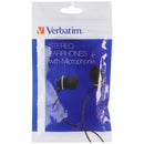Verbatim Stereo Earphones with Microphone - 3.5mm / Black
