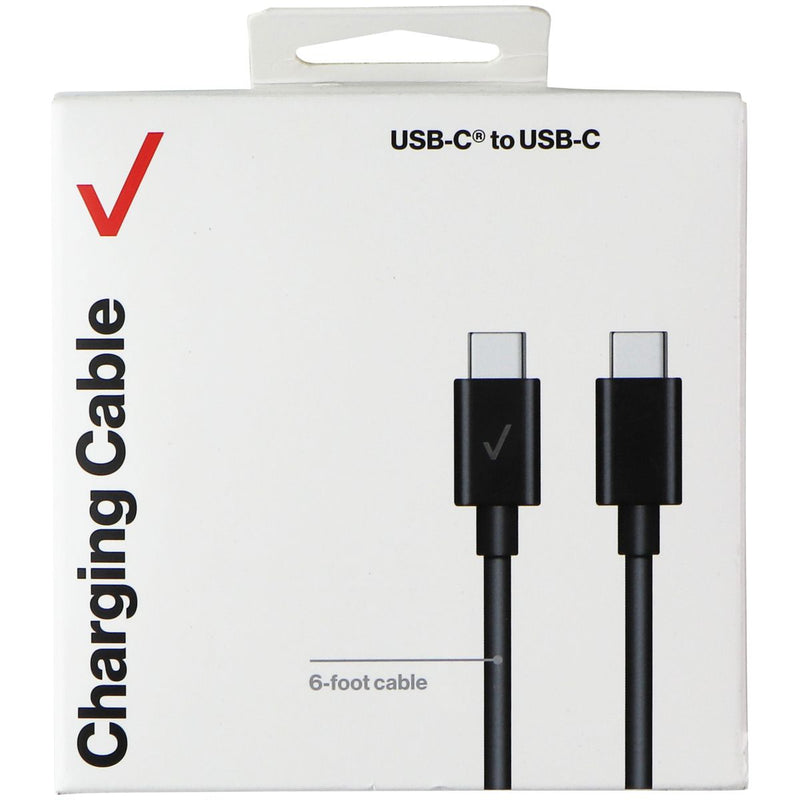 Verizon (6Ft) USB-C to USB-C Charging Cable - Black (CAB6CTOCBLK-A)