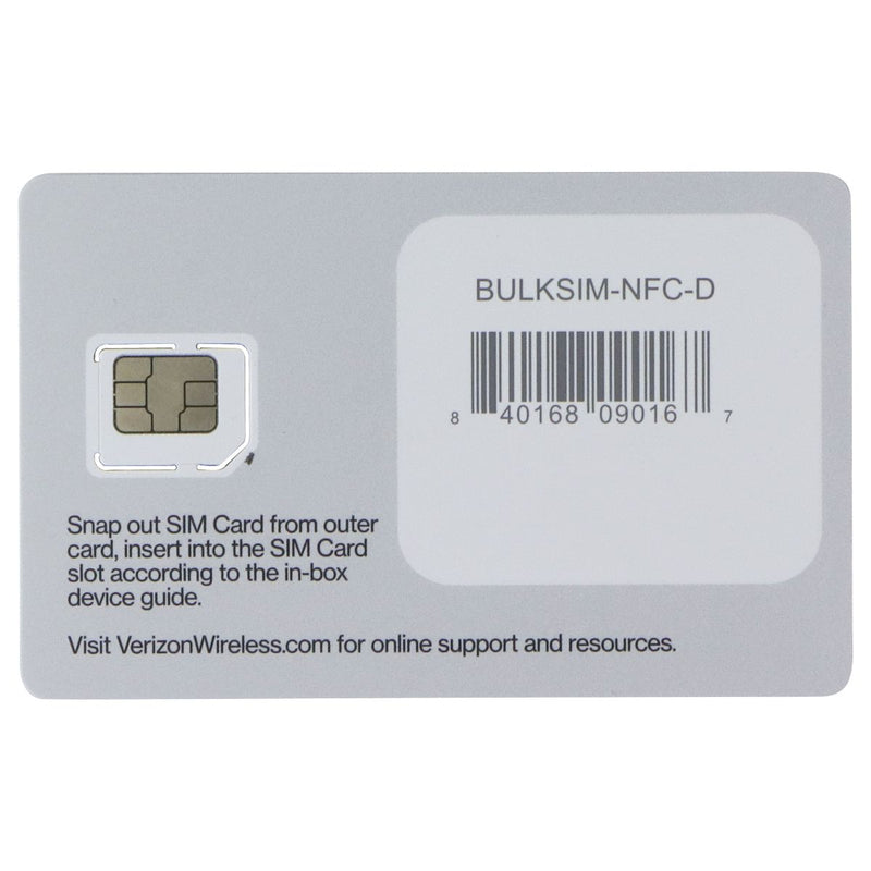 Verizon Wireless 4G LTE Micro SIM Card (BULKSIM-NFC-D)