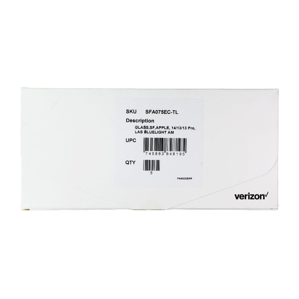 Verizon Blue Light Glass Screen Protector for iPhone 14/13/13 Pro (5-Pack)