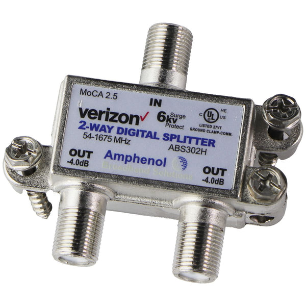 Verizon Amphenol Broadband 2-Way Digital Splitter MoCA 2.5 54-1675 MHz ABS302H