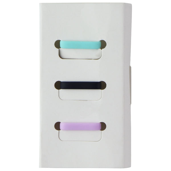 Silicone Watch Band Fastener Loop for GizmoWatches 3-Pk - Turquoise/Black/Purple