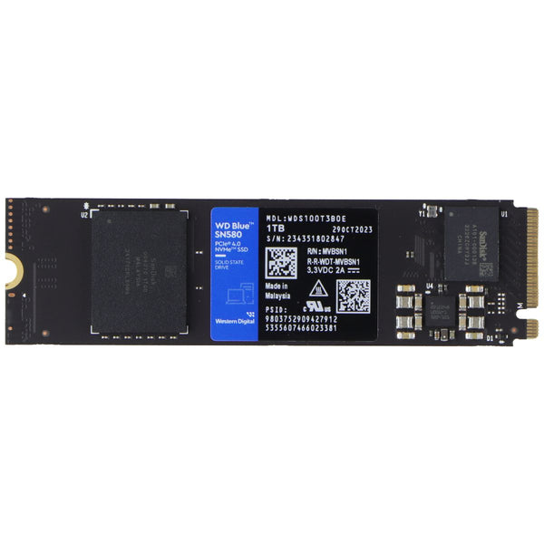 Western Digital (1TB) SN580 M.2 2280 PCIe 4.0 NVMe Internal SSD (WDS100T3B0E)