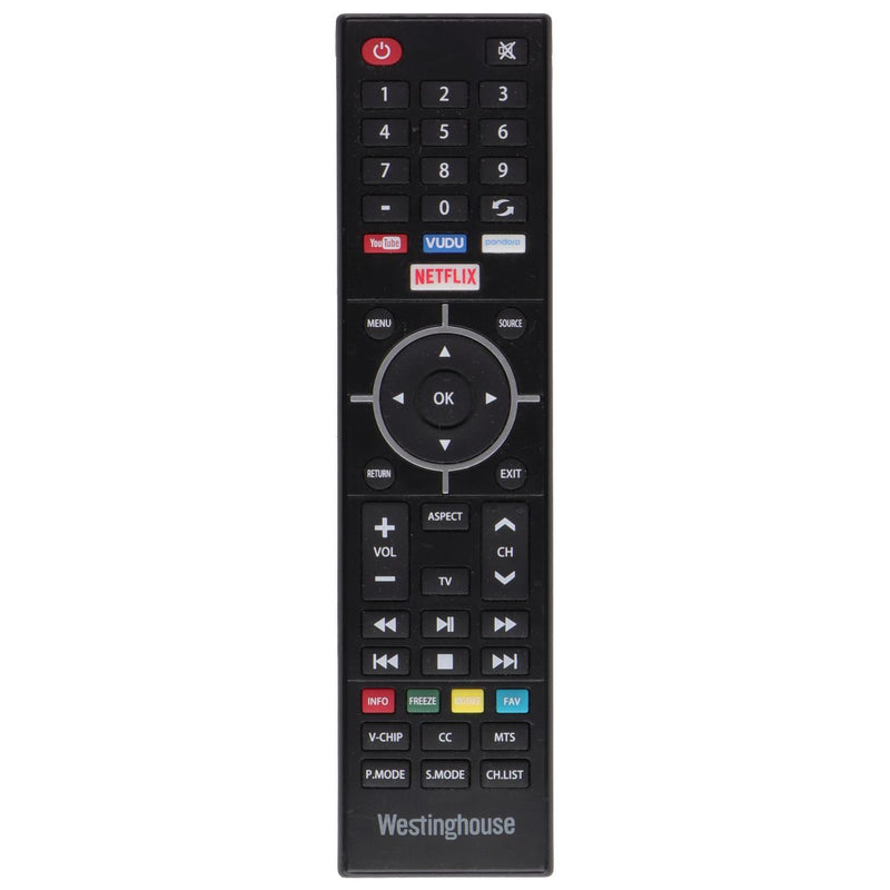 Westinghouse Remote Control for Select Westinghouse TVs (Netflix/Youtube/Vudu)