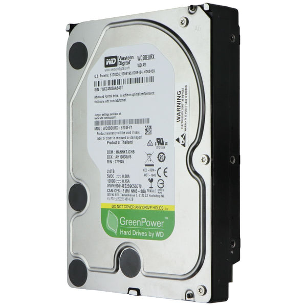 Western Digital Green (WD20EURX) 2TB 5400RPM SATA III 64MB 3.5-Inch Hard Drive