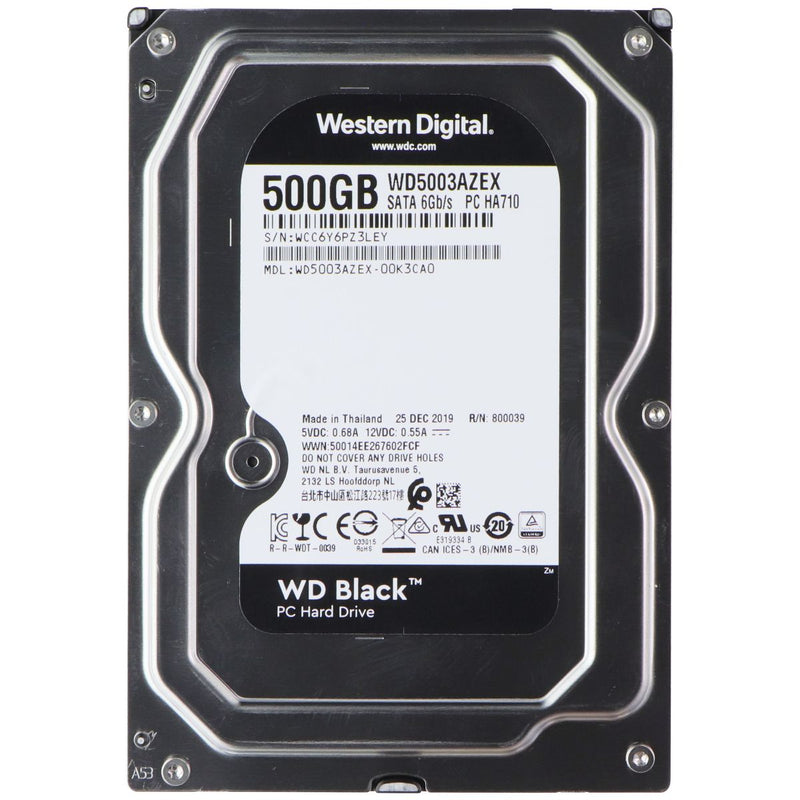 Western Digital Black WD5003AZEX 500GB Internal Hard Drive – 7200RPM SATA 6Gb/s