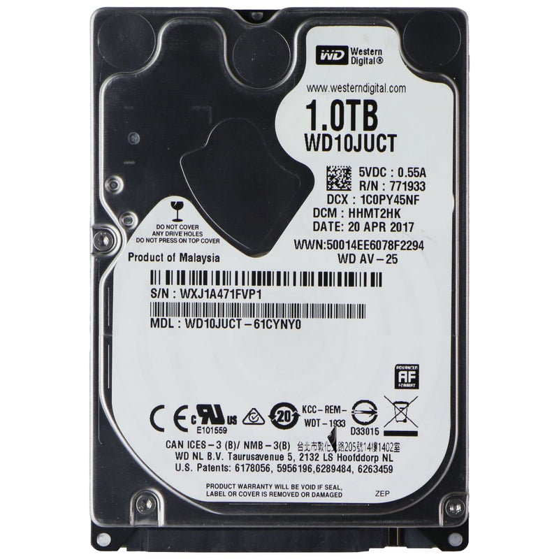 Western Digital 2.5" Laptop Hard Drive - 1TB / SATAII / 5400RPM / WD10JUCT