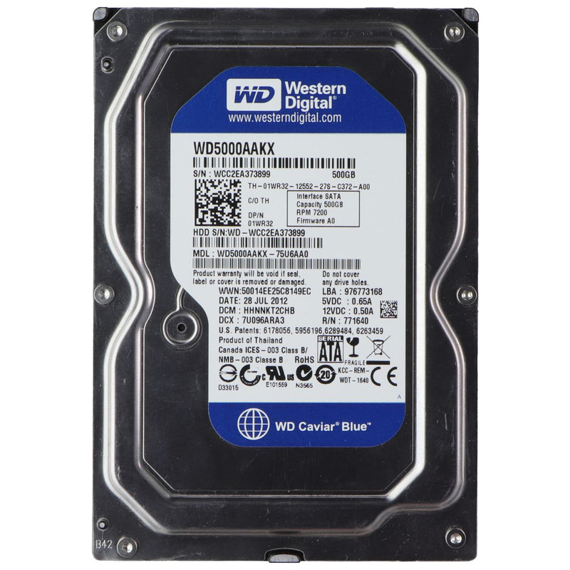 Western Digital Caviar Blue 3.5" SATA Desktop Hard Drive - 500GB (WD5000AAKX)