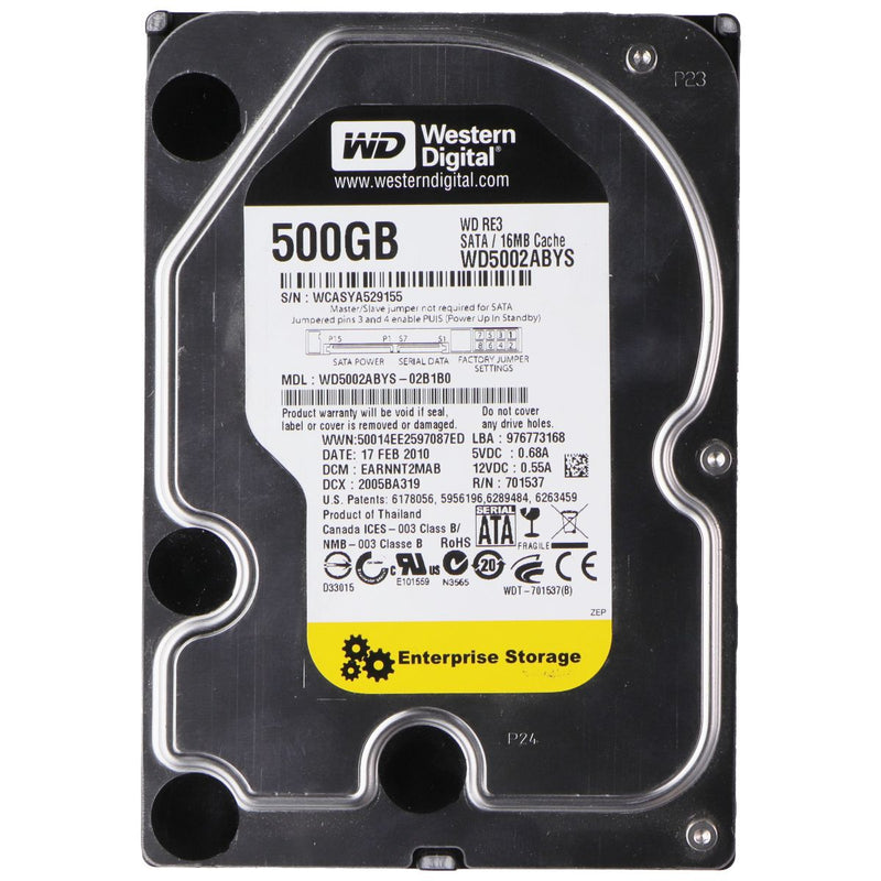 Western Digital (WD5002ABYS-02B1B0) 500GB Internal Hard Drive