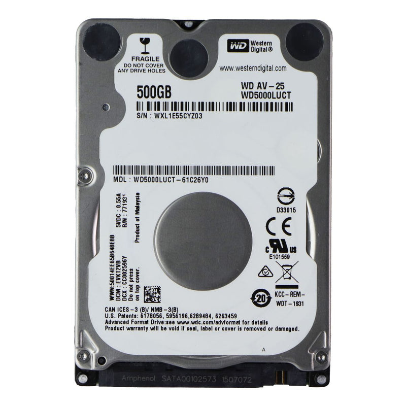 Western Digital (WD5000LUCT) 500GB SATA II Internal 2.5-inch Notebook HDD