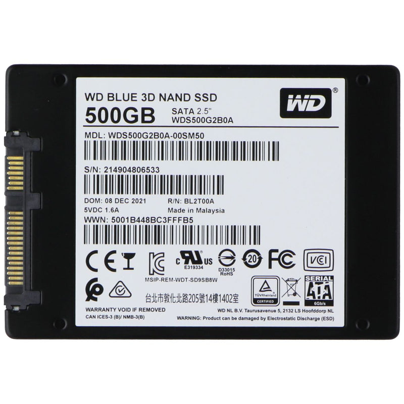 Western Digital 500GB Internal 2.5-in Solid State Drive 560MB/s (WDS500G2B0A)