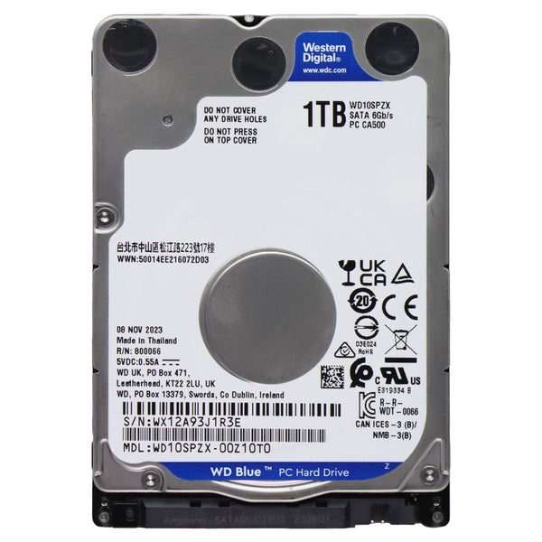 Western Digital 1TB 2.5-inch SATA III Internal Hard Drive (WD10SPZX-00Z10T0)