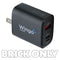 WingoCase (30W) 3-Port Adapter for USB-A/USB-C/Lightning Cables - Adapter ONLY