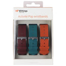 Withings Wristbands for Activite Pop Smartwatch - 3 Pack (Orange/Red/Blue)