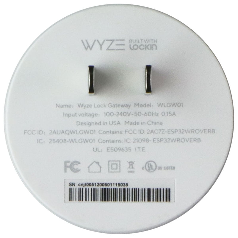 Wyze Bluetooth and WiFi Enabled Smart Door Lock and Gateway - White (WLCKG1)