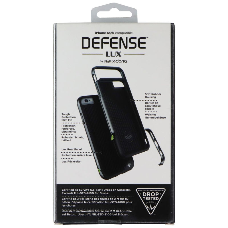 X-Doria Defense Lux Phone Case for Apple iPhone 6s/6 - Black Carbon Fiber