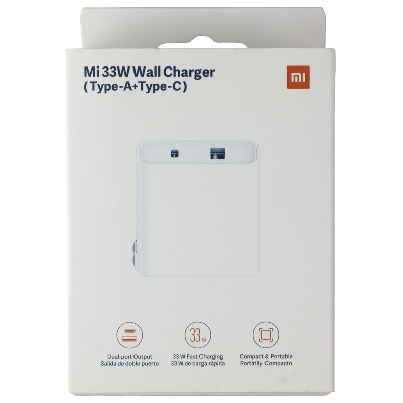 Xiaomi Mi (33W) Dual Port (USB-A/USB-C) Wall Charger - White (BHR4995GL)