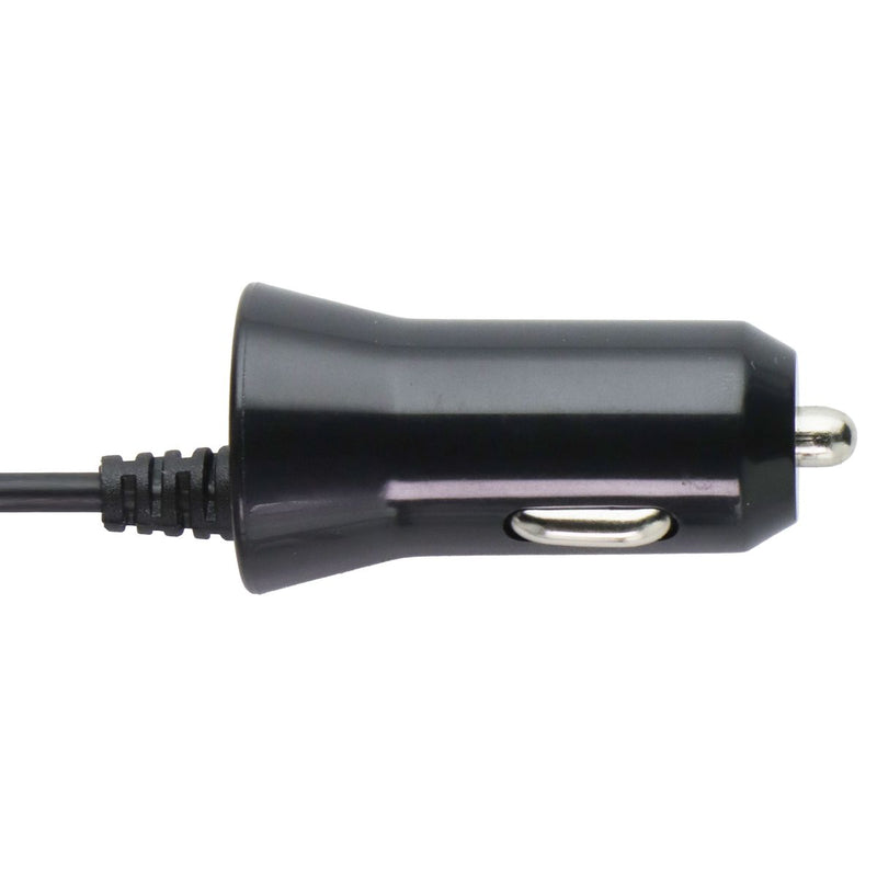 XQISIT (4.8A) Dual Car Charger with Lightning 8-Pin & USB Port - Black