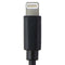 XQISIT (4.8A) Dual Car Charger with Lightning 8-Pin & USB Port - Black