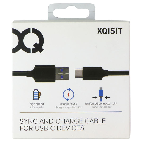 XQISIT (1m/3.2-Ft) USB 3.0 to USB-C Charge and Sync Cable - Black (24293)