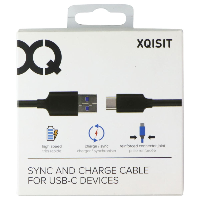 XQISIT (1m/3.2-Ft) USB 3.0 to USB-C Charge and Sync Cable - Black (24293)