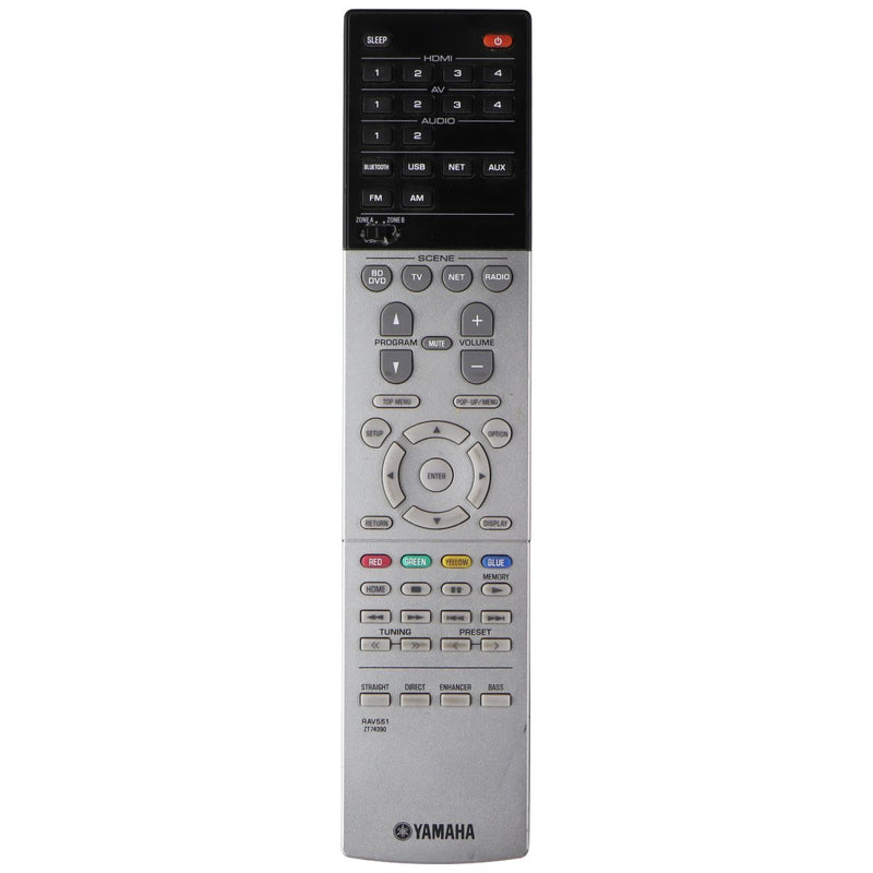 Yamaha OEM Remote Control RAV551 ZT74390 - Silver / Black