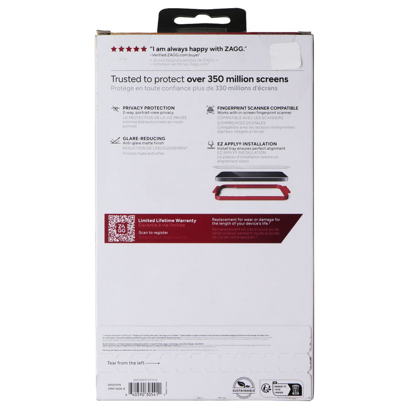 ZAGG Invisible Shield Fusion Privacy Anti-Glare Protector for Galaxy S24 Ultra