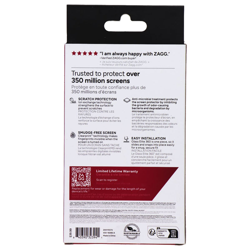 ZAGG Invisible Shield Glass Elite 360 Protect for Samsung Galaxy Watch 7 (40mm)