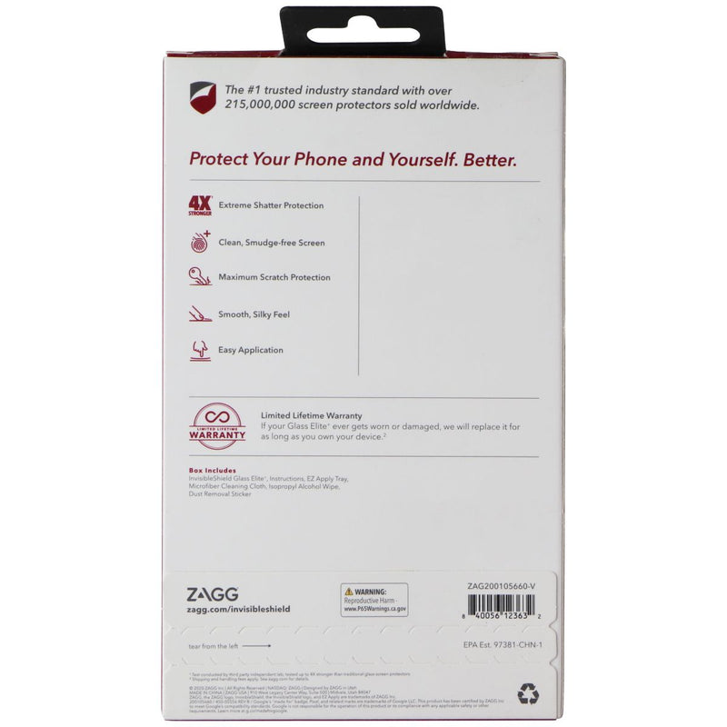 ZAGG InvisibleShield (Glass Elite+) Screen Protector for Pixel 4a - Clear