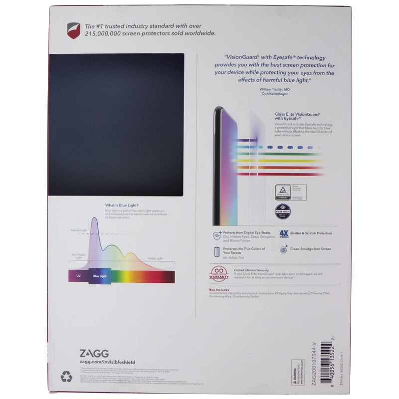 ZAGG (Glass Elite VisionGuard+) for LG G Pad 5 (10.1) FHD Tablet - Clear