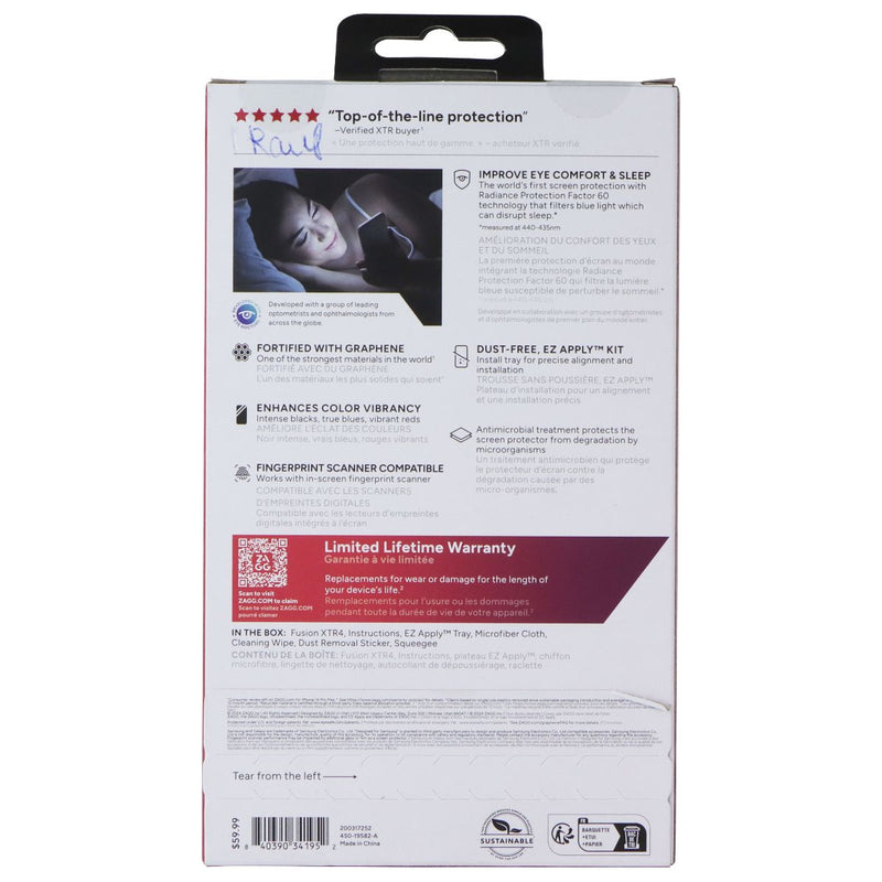 ZAGG Fusion XTR4 Series Screen Protector for Samsung Galaxy S25