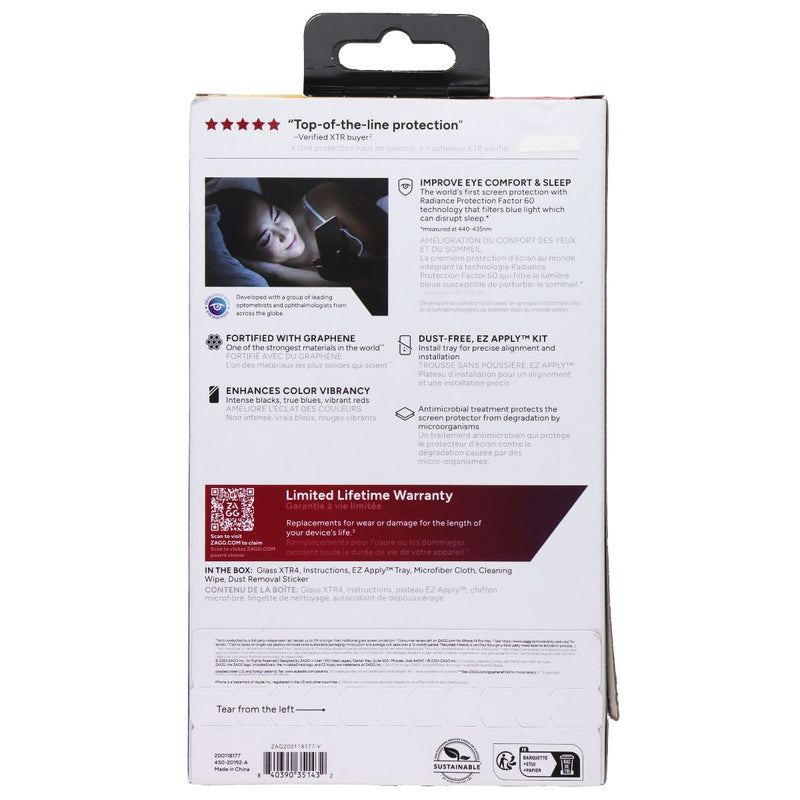 ZAGG XTR4 Invisible Shield Screen Protector for Apple iPhone 16e/14/13/13 Pro
