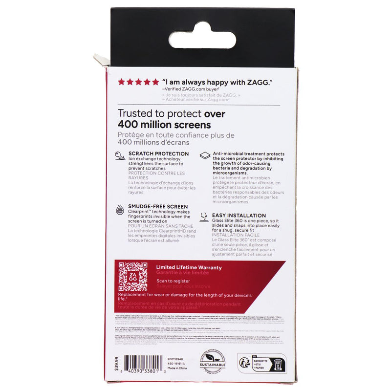 ZAGG Invisible Shield Glass Elite 360 Protect for Galaxy Watch FE & 4 (40mm)