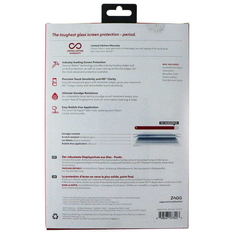 ZAGG InvisibleShield (Glass+) Screen Protector for Apple iPad mini 5 & mini 4