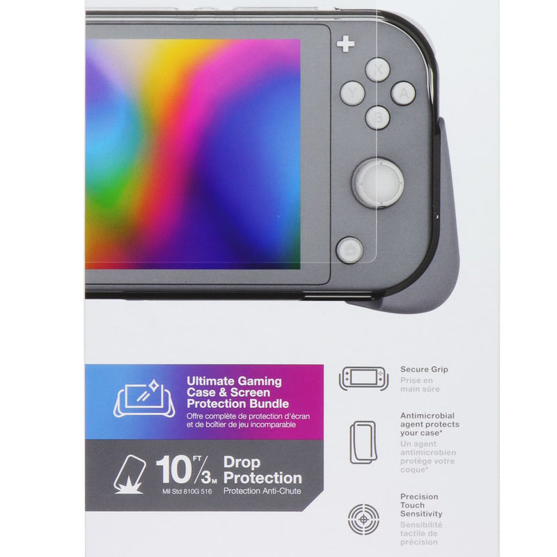 ZAGG Kita Grip 360 Lite Case and Screen Protector for Switch Lite - Grey / Clear