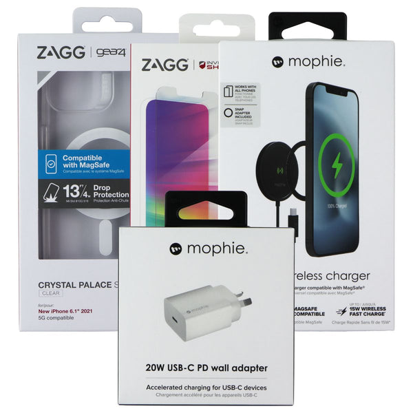 ZAGG Smart Bundle for iPhone 13 with Case, Glass, & Chargers (AUS Plug)