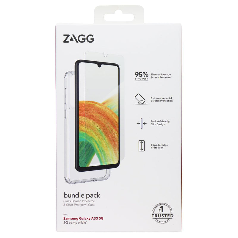 ZAGG Bundle Pack Glass & Protective Case for Samsung Galaxy A33 5G - Clear