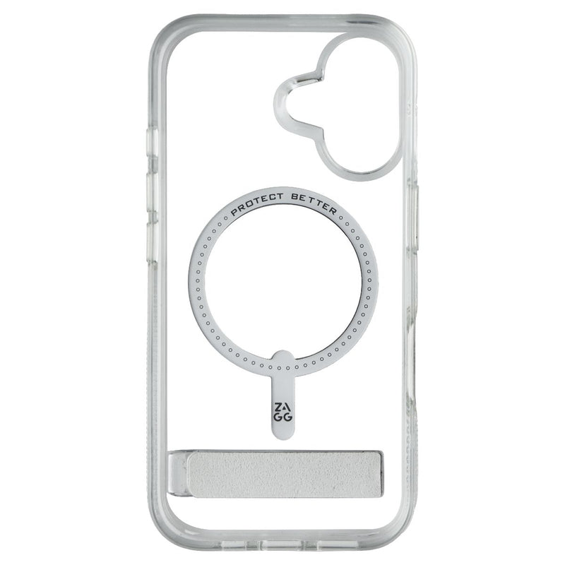 ZAGG Crystal Palace Snap Kickstand Case for MagSafe for Apple iPhone 16 - Clear