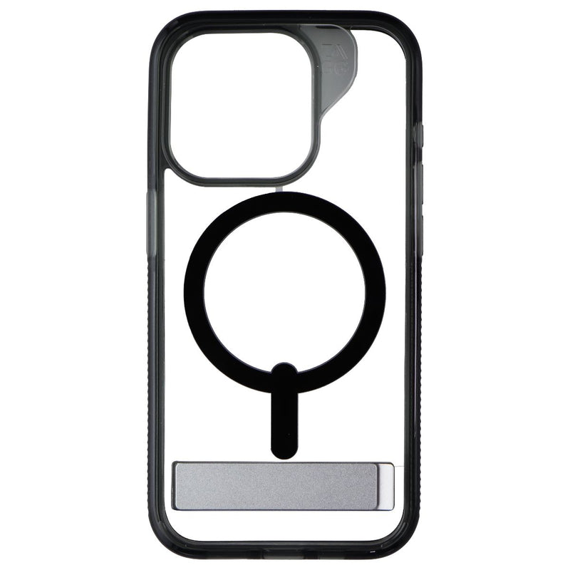 ZAGG Santa Cruz Snap Kickstand Case for MagSafe for iPhone 15 Pro - Black/Clear