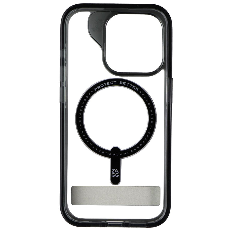 ZAGG Santa Cruz Snap Kickstand Case for MagSafe for iPhone 15 Pro - Black/Clear